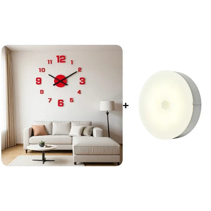 TimeVista – Juego de reloj de pared acrílico luminoso 3D