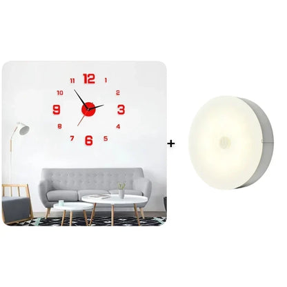 TimeVista – Juego de reloj de pared acrílico luminoso 3D