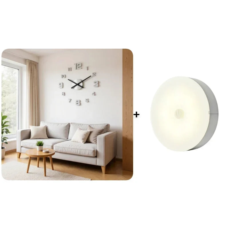 TimeVista – Juego de reloj de pared acrílico luminoso 3D