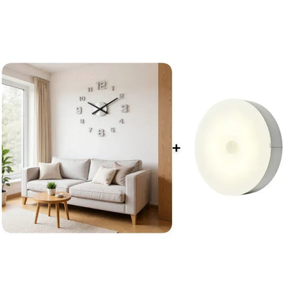 TimeVista – Juego de reloj de pared acrílico luminoso 3D