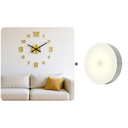 TimeVista – Juego de reloj de pared acrílico luminoso 3D