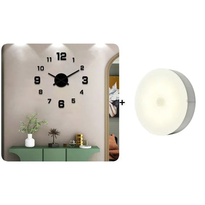 TimeVista – Juego de reloj de pared acrílico luminoso 3D
