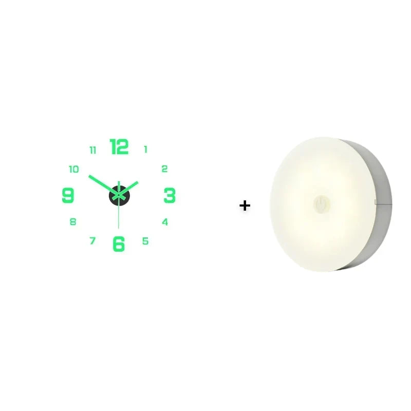 TimeVista – Juego de reloj de pared acrílico luminoso 3D