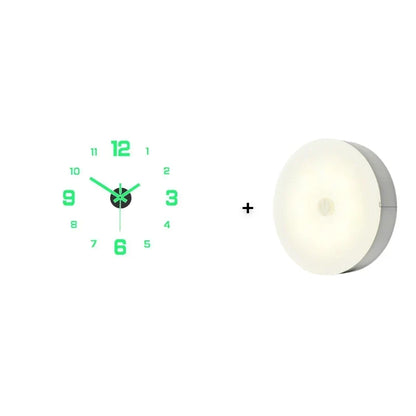 TimeVista – Juego de reloj de pared acrílico luminoso 3D