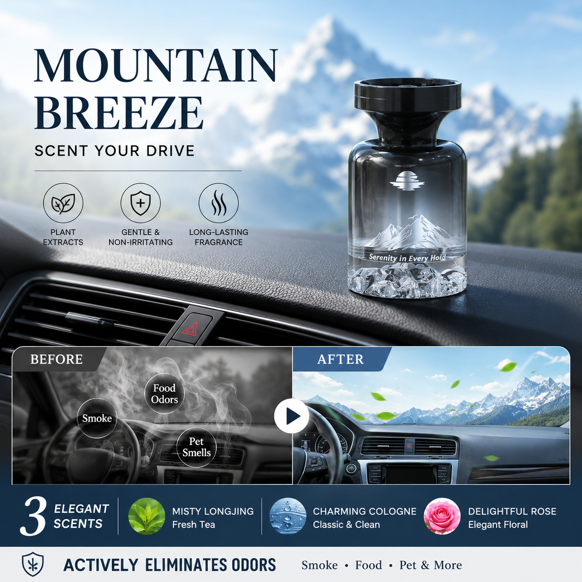 AromaPeak – Luxuriöser botanischer Auto-Lufterfrischer