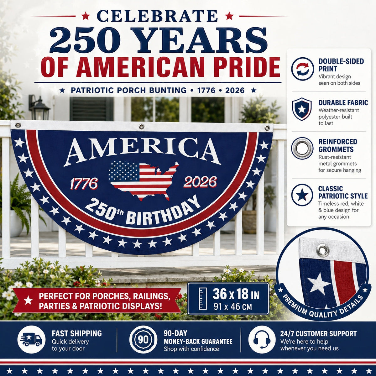 VeteranMade – USA 250-Jahre-Gedenkbanner 🇺🇸