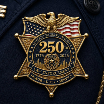 LibertyShield – Broche policial América 250