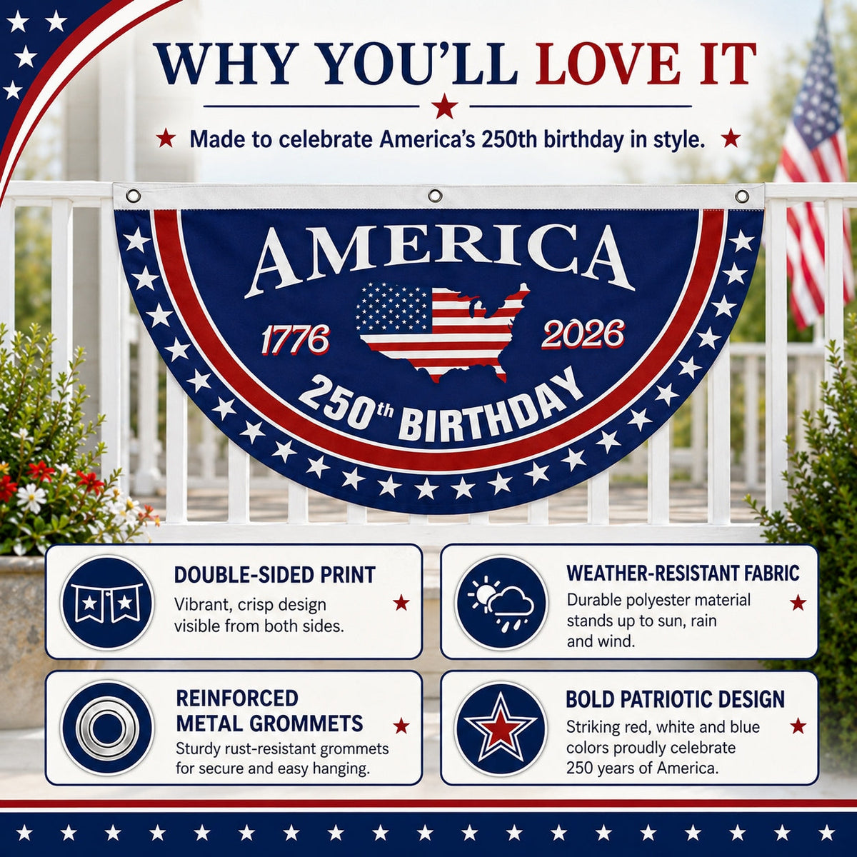 VeteranMade – USA 250-Jahre-Gedenkbanner 🇺🇸