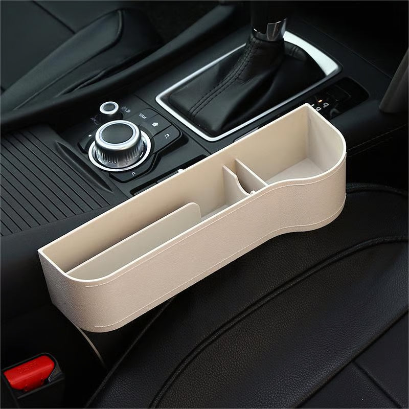 DriveMate – Organizador de Almacenamiento de Cuero Multiparte para Asiento de Coche
