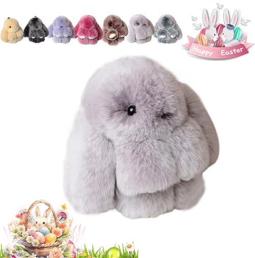 HopCharm – Llavero de peluche con conejito adorable