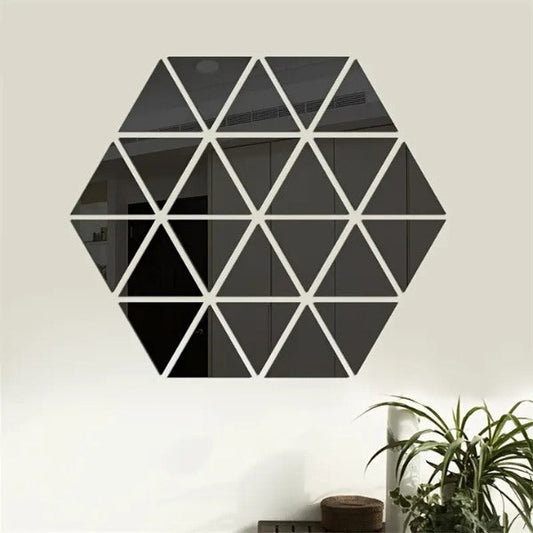 ReflectCraft – Arte de Pared Geométrico Moderno con Espejos