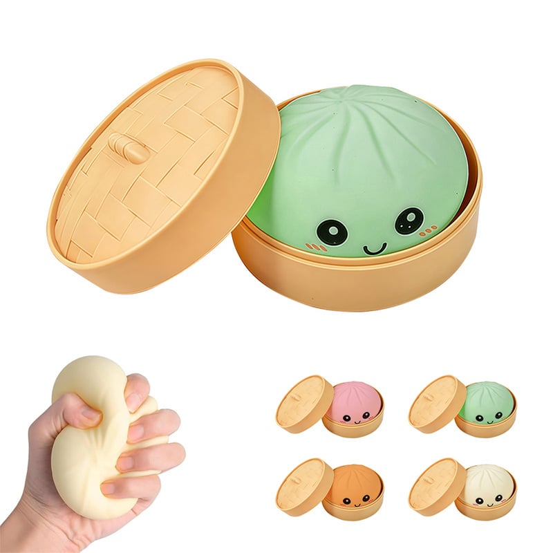 SquishJoy – Juguete Blando Súper Raro de Arcoíris con Forma de Dumpling Sonriente