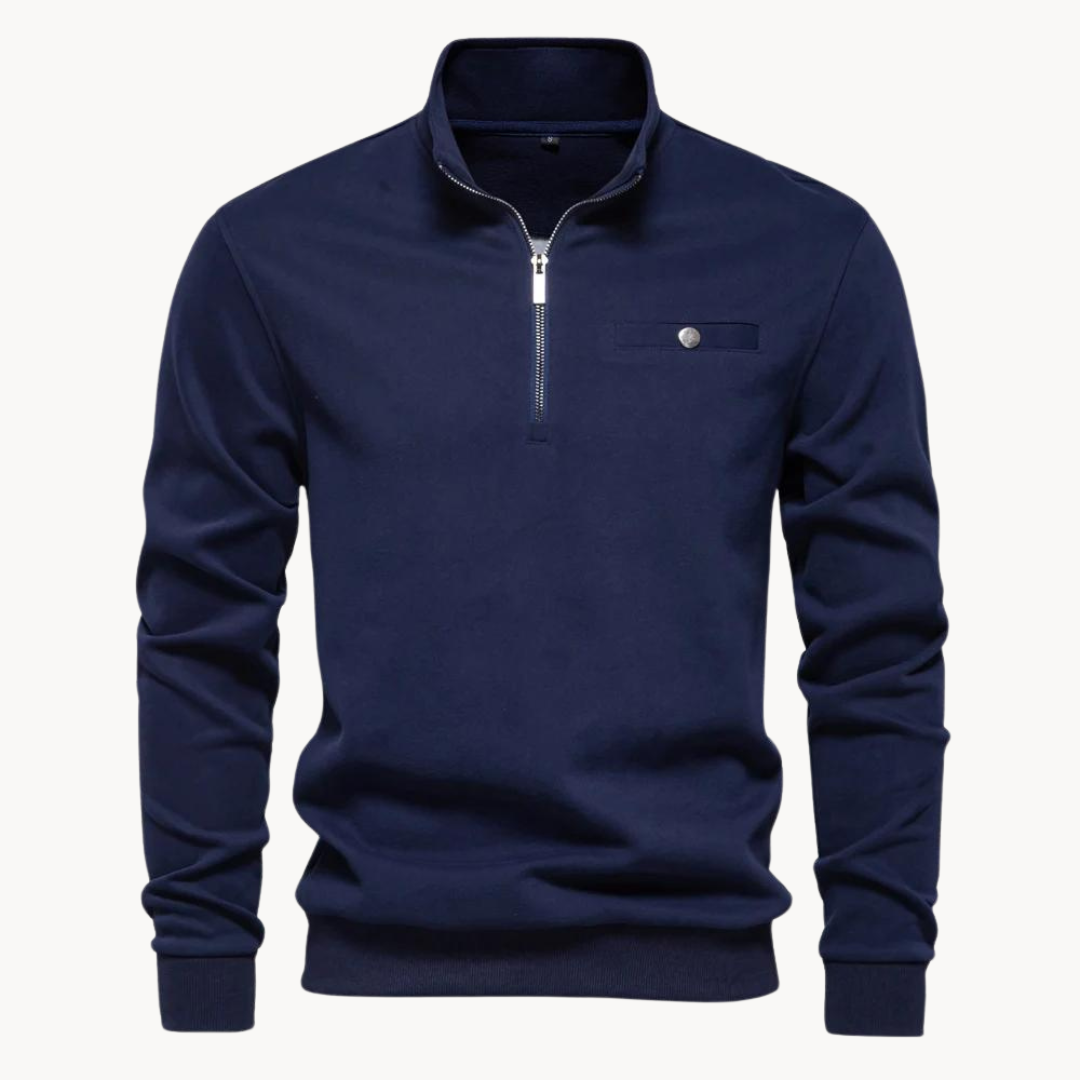Lennox Mock-Neck-Pullover mit Reißverschluss | ALEVITA