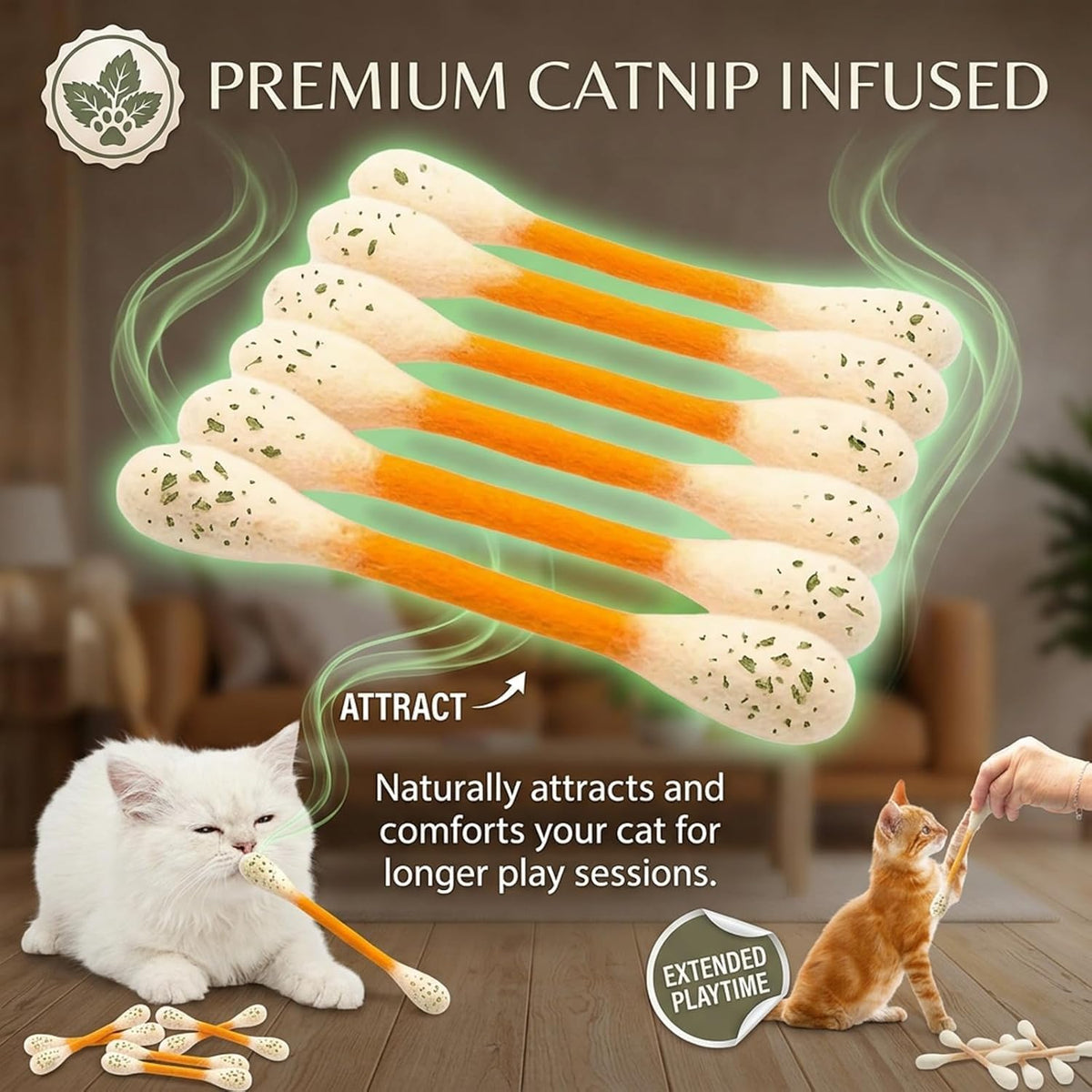 CatJoy Max – Juguetes para Gatos Tamaño Grande con Hierba Gatera