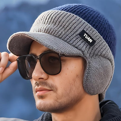 FrostFlex - Gorro de Invierno Cortavientos con Visera de Ajuste Elástico
