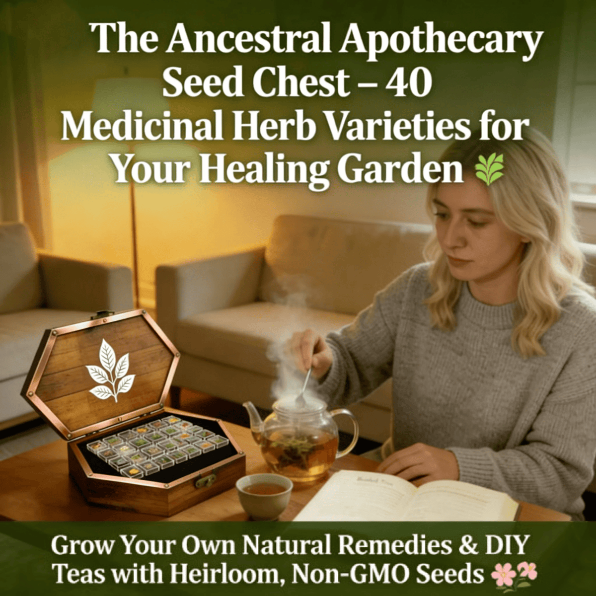 🌿El Cofre de Semillas del Boticario Ancestral: 40 Variedades de Semillas de Hierbas Medicinales 🌱