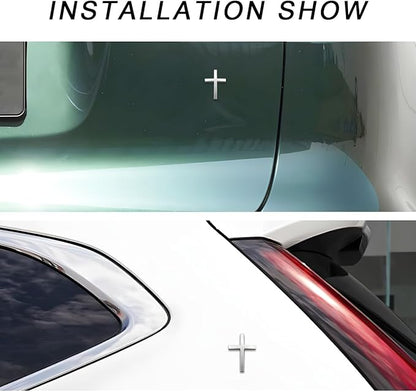 FaithRide – 3D-Metall-Kreuz-Autoaufkleber