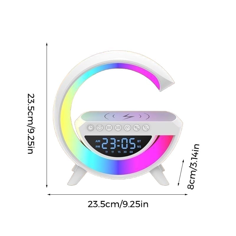 GlowG – Altavoz de carga inalámbrica RGB con forma de G