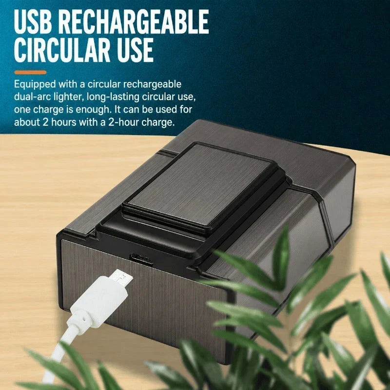 IgniteCase – 2-in-1 Zigarettenetui mit wiederaufladbarem USB-Feuerzeug