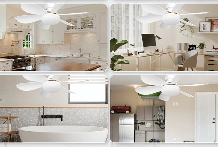 BreezeGlow – Ventilador de Techo de Casquillo con Iluminación LED Ajustable