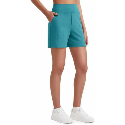 FitAura – Damen-Sportshorts mit hoher Taille