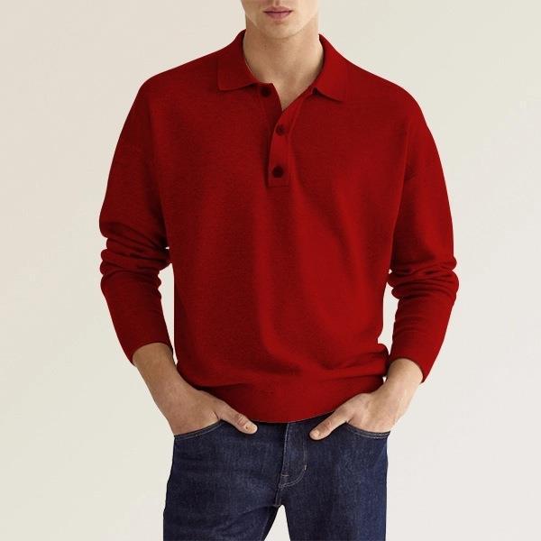Men's Long-Sleeve Field Polo Shirt | ALEVITA