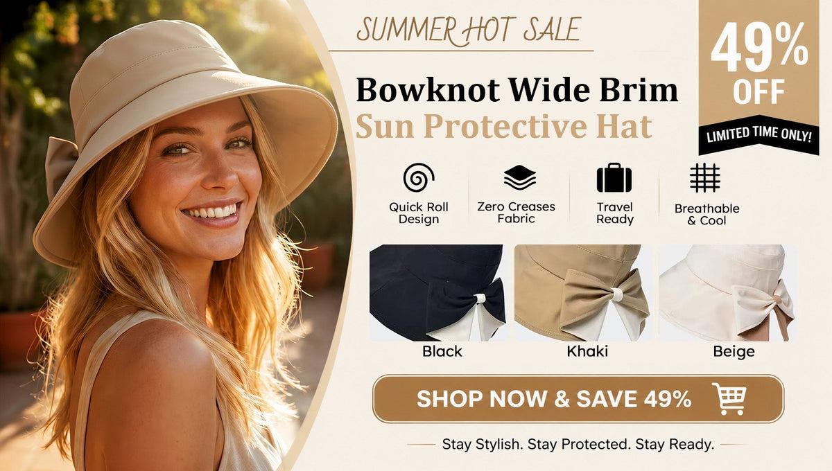 BowBreeze – Sombrero Elegante de Ala Ancha con Protección Solar