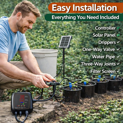 💧 Kit de riego por goteo solar para 12 plantas 🔥
