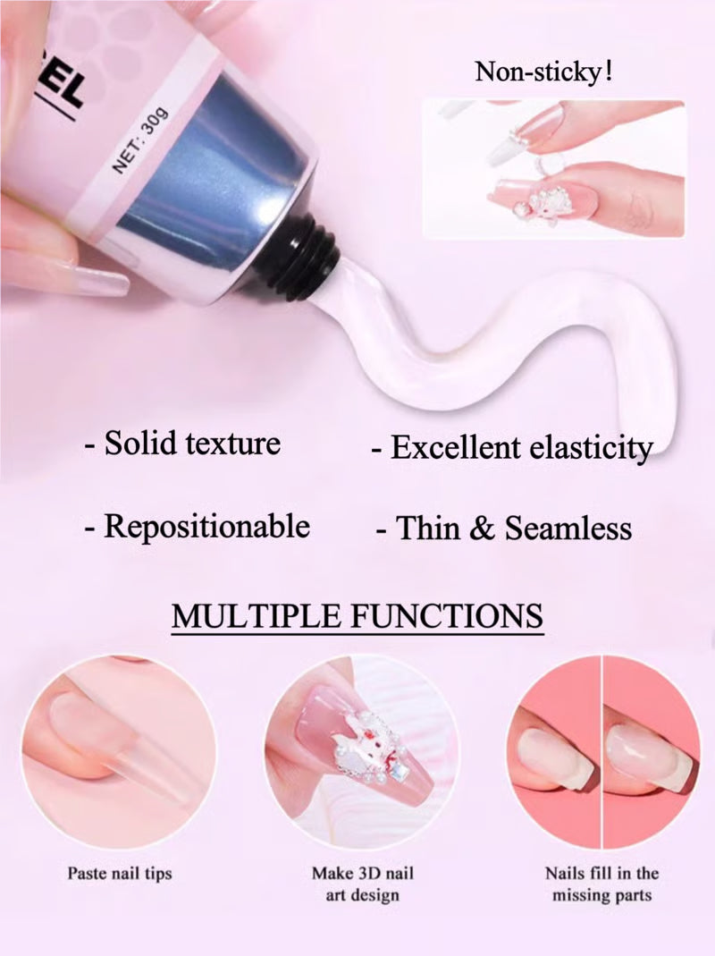 TitanHold – Kit de adhesivo UV sólido para uñas