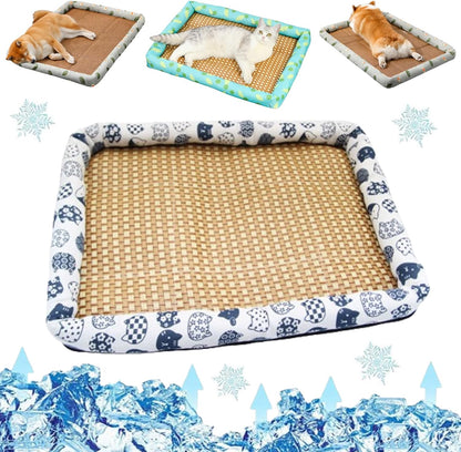CoolNest – Cama refrescante transpirable de ratán para mascotas