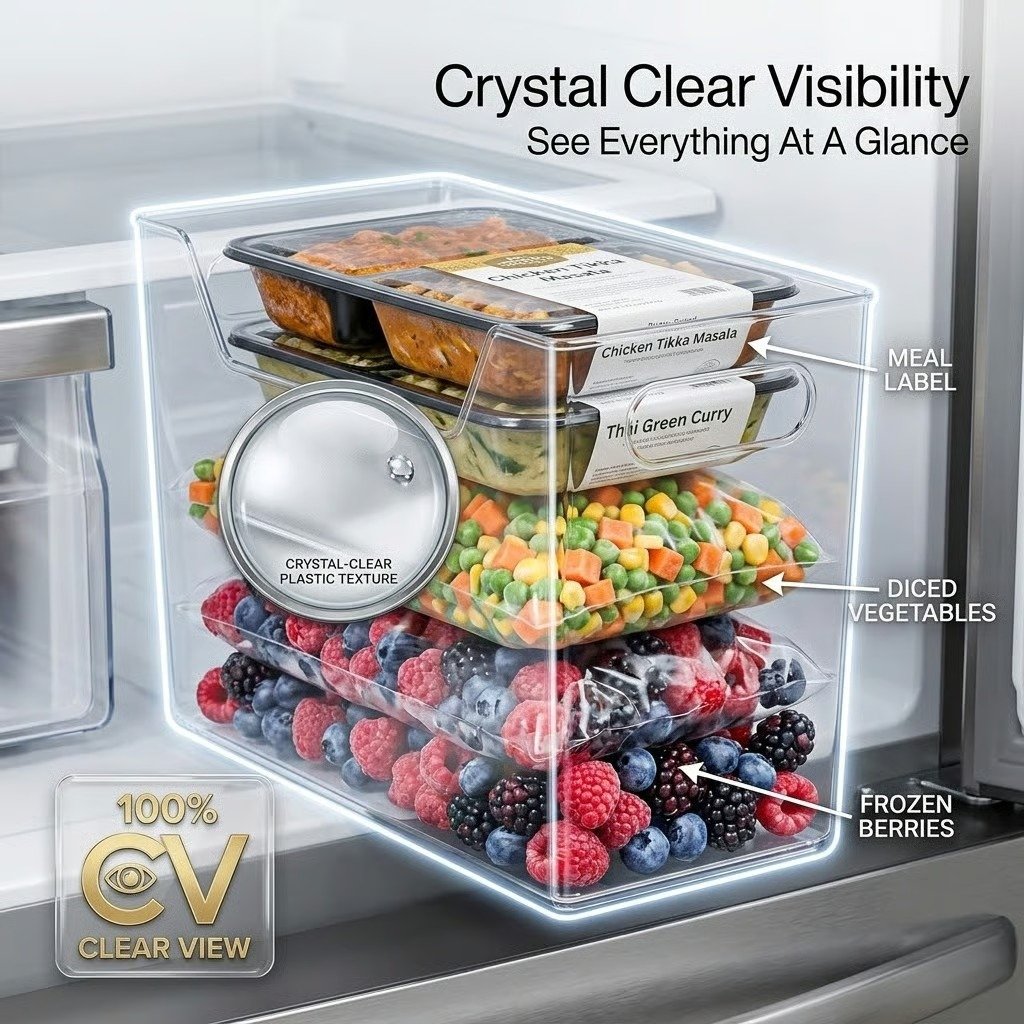 ClearStack – Platzsparende Gefrierschrank-Boxen