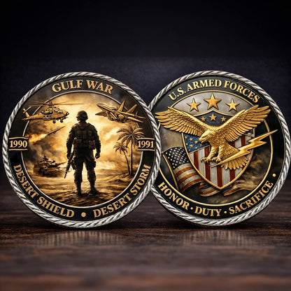 ValorInMetal – Moneda conmemorativa de veterano de la Tormenta del Desierto