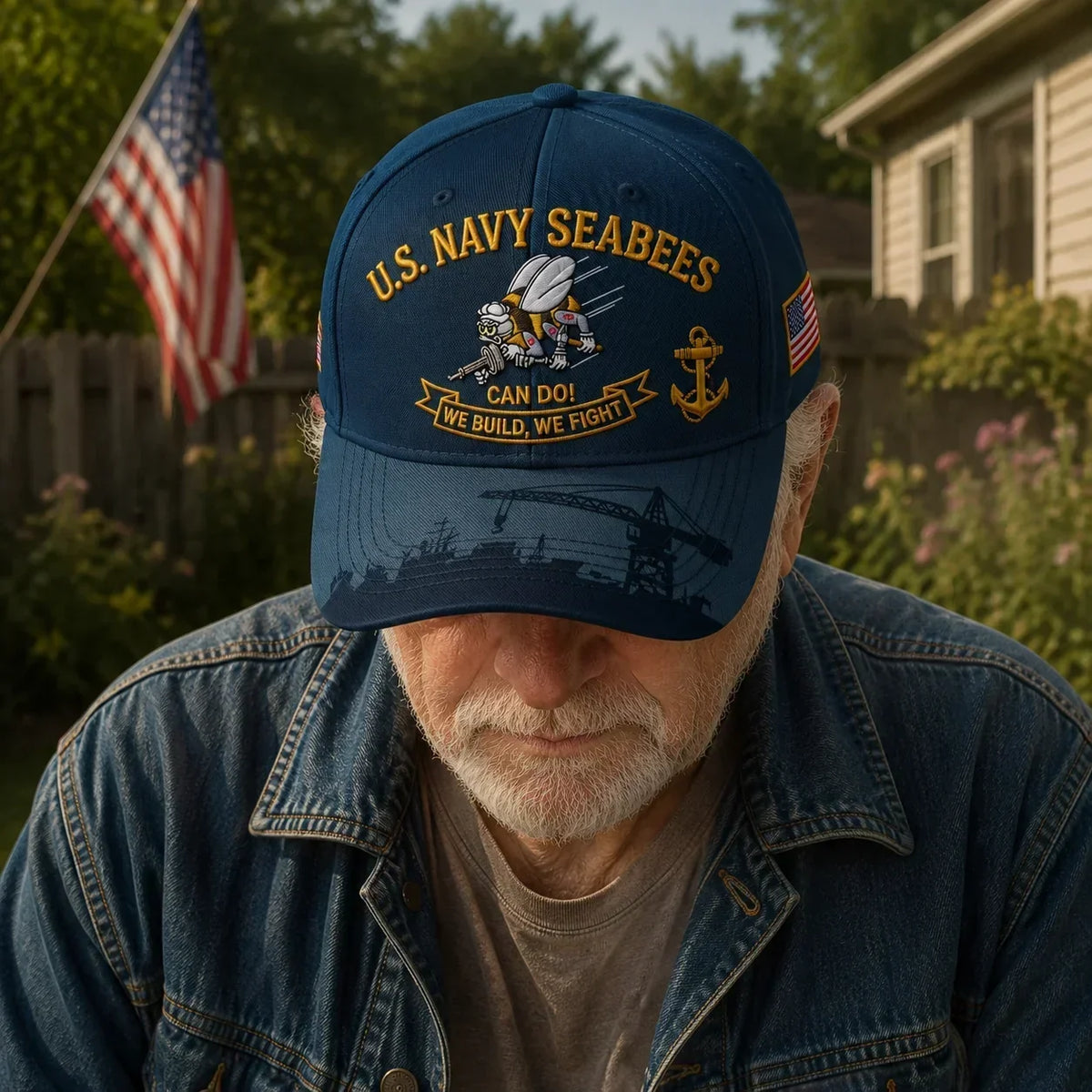 Seabee - Gorra de homenaje "¡Sí se puede!" de los Seabees de la Marina de EE. UU. 🇺🇸