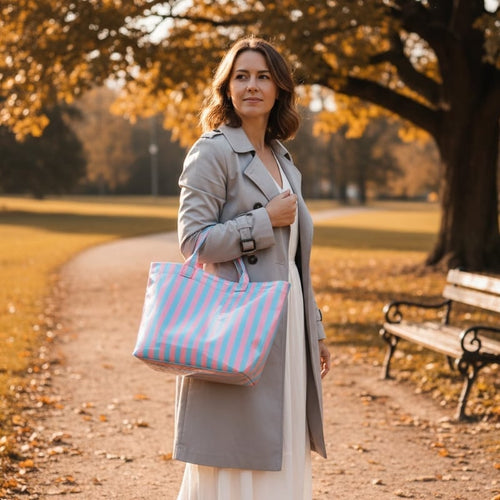 CarryWave – Bolso tote a rayas de lona duradero