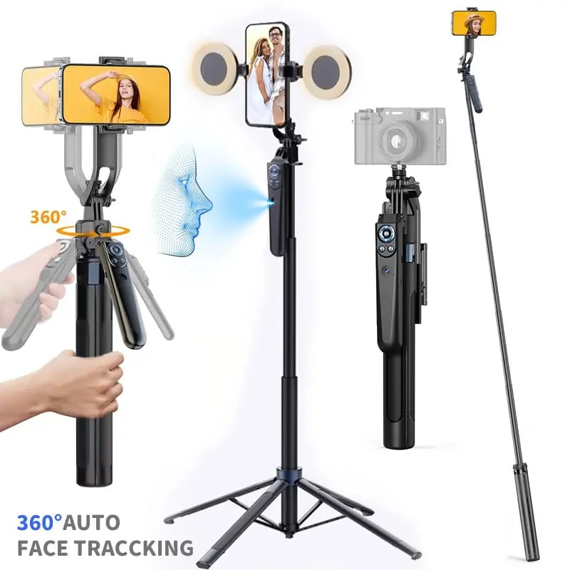TrackPro – Trípode para selfie con seguimiento facial automático de 360°