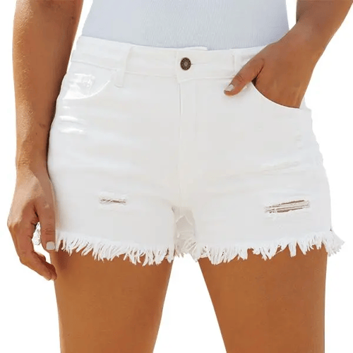 BlueBelle - Jeansshorts im Used-Look