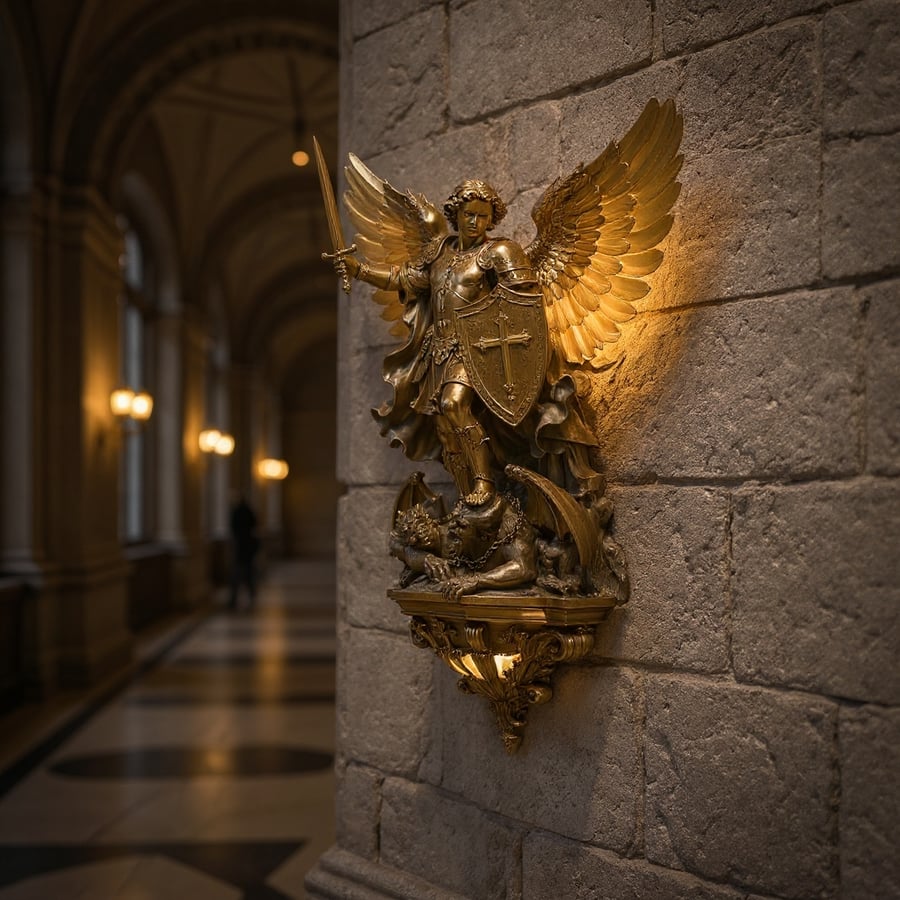 CelestialGuard – Erzengel Michael LED-Wandleuchte