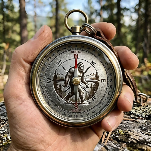 LumeWild – Brújula de Supervivencia con Silueta de Bigfoot