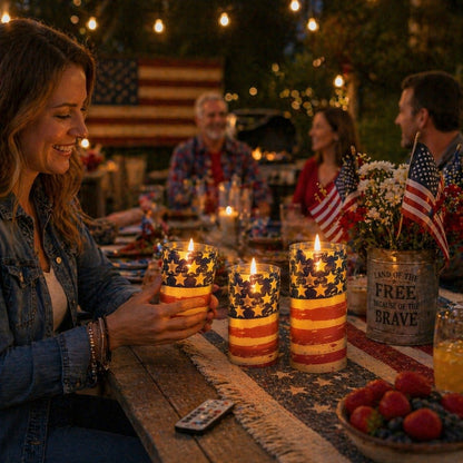 FreedomFlame – Von den USA inspirierte flammenlose Kerzenkollektion