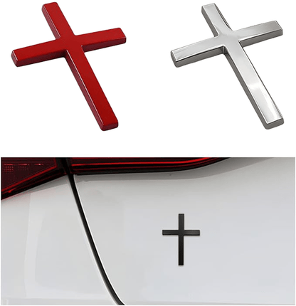 FaithRide – 3D-Metall-Kreuz-Autoaufkleber