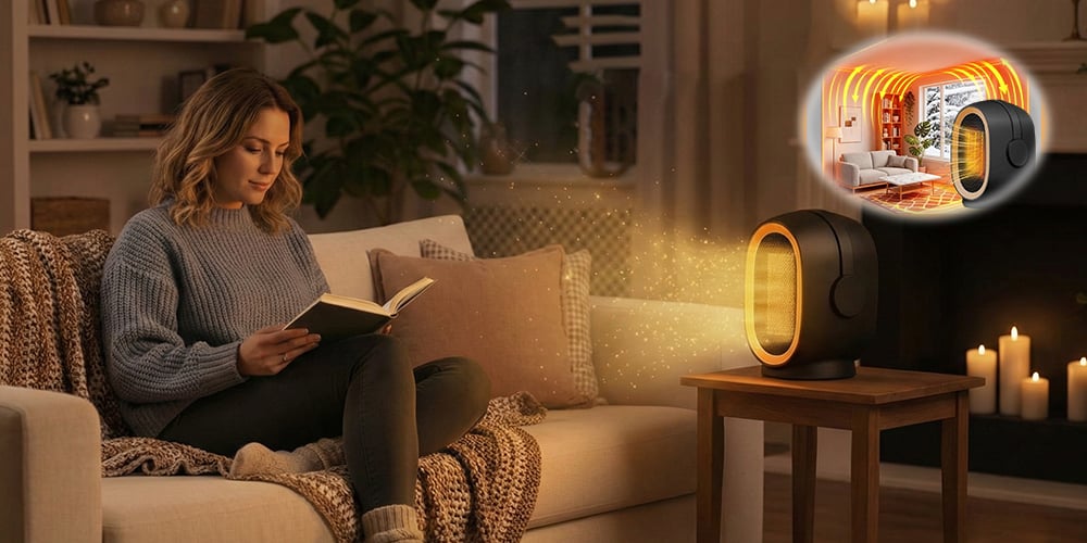 HeatNest – Calefactor eléctrico de sobremesa