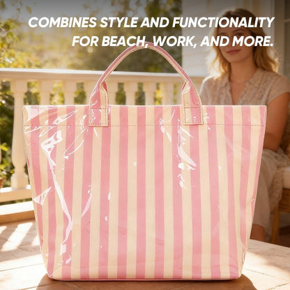 CarryWave – Bolso tote a rayas de lona duradero