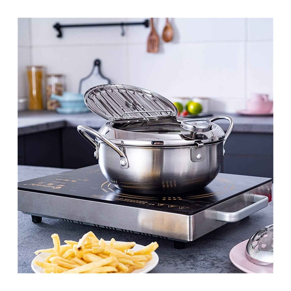 CookForge – Sistema de sartén y rejilla de control de aceite de acero inoxidable de primera calidad