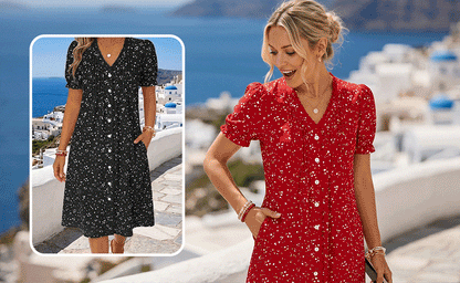 ElegantEase – Atmungsaktives Kleid mit Taschen