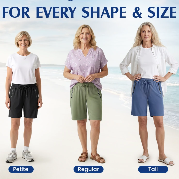 AeroLuxe – Pantalones cortos elásticos de seda helada de secado rápido para mujer