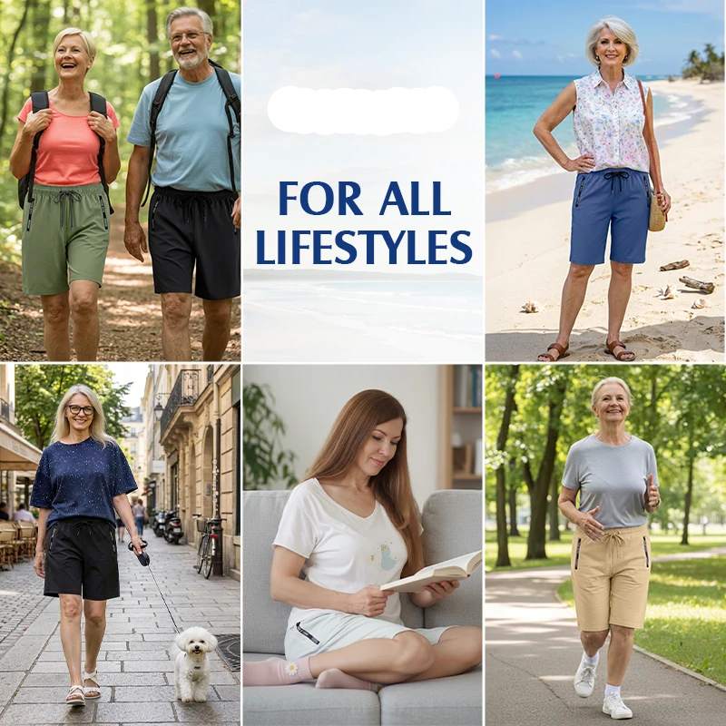 AeroLuxe – Pantalones cortos elásticos de seda helada de secado rápido para mujer