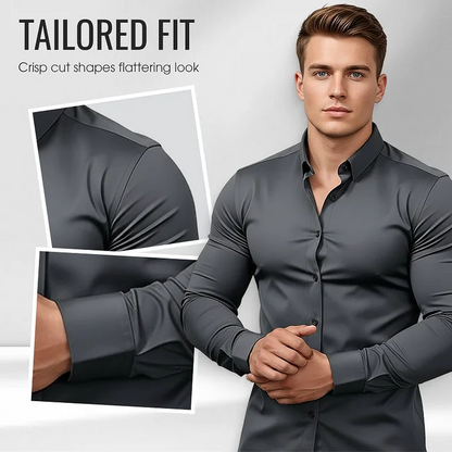 EternaStyle – Camisa Elegante de Manga Larga con Solapa