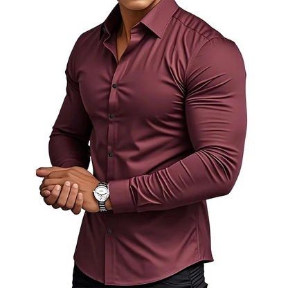 EternaStyle – Camisa Elegante de Manga Larga con Solapa