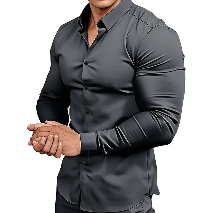 EternaStyle – Camisa Elegante de Manga Larga con Solapa