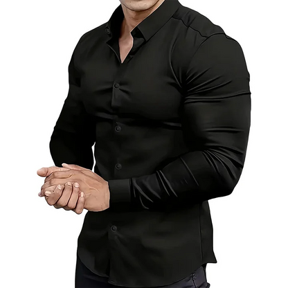 EternaStyle – Camisa Elegante de Manga Larga con Solapa